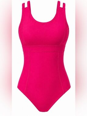 Hot Pink Crisscross One-Piece Swimsuit | Size 6 | Like New